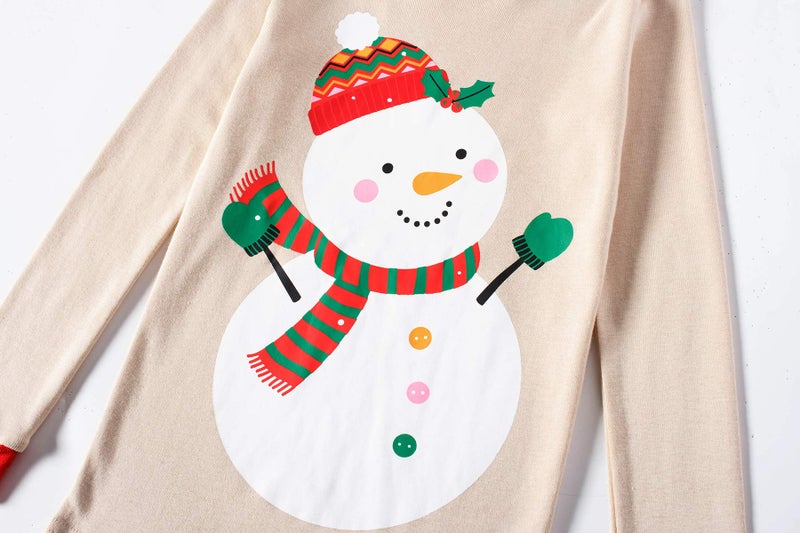 KikizYe Little Girls Boys Long Sleeve Christmas Pajamas Sets 100% Cotton Pyjamas Kids Pjs Size 7 Snowman - Image 3